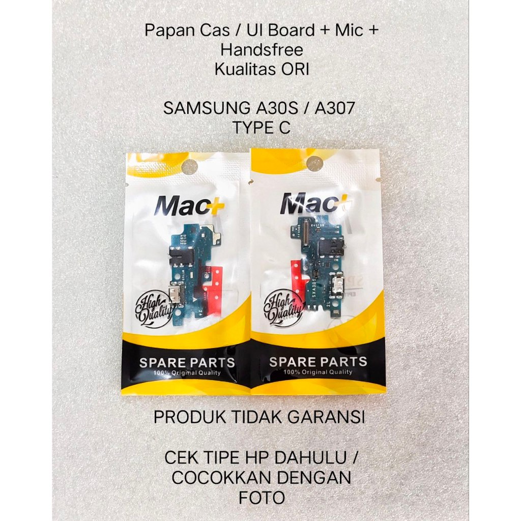 Papan Cas / UI Board + Mic + Handsfree Kualitas ORI + IC Samsung A30S / A307 Type C