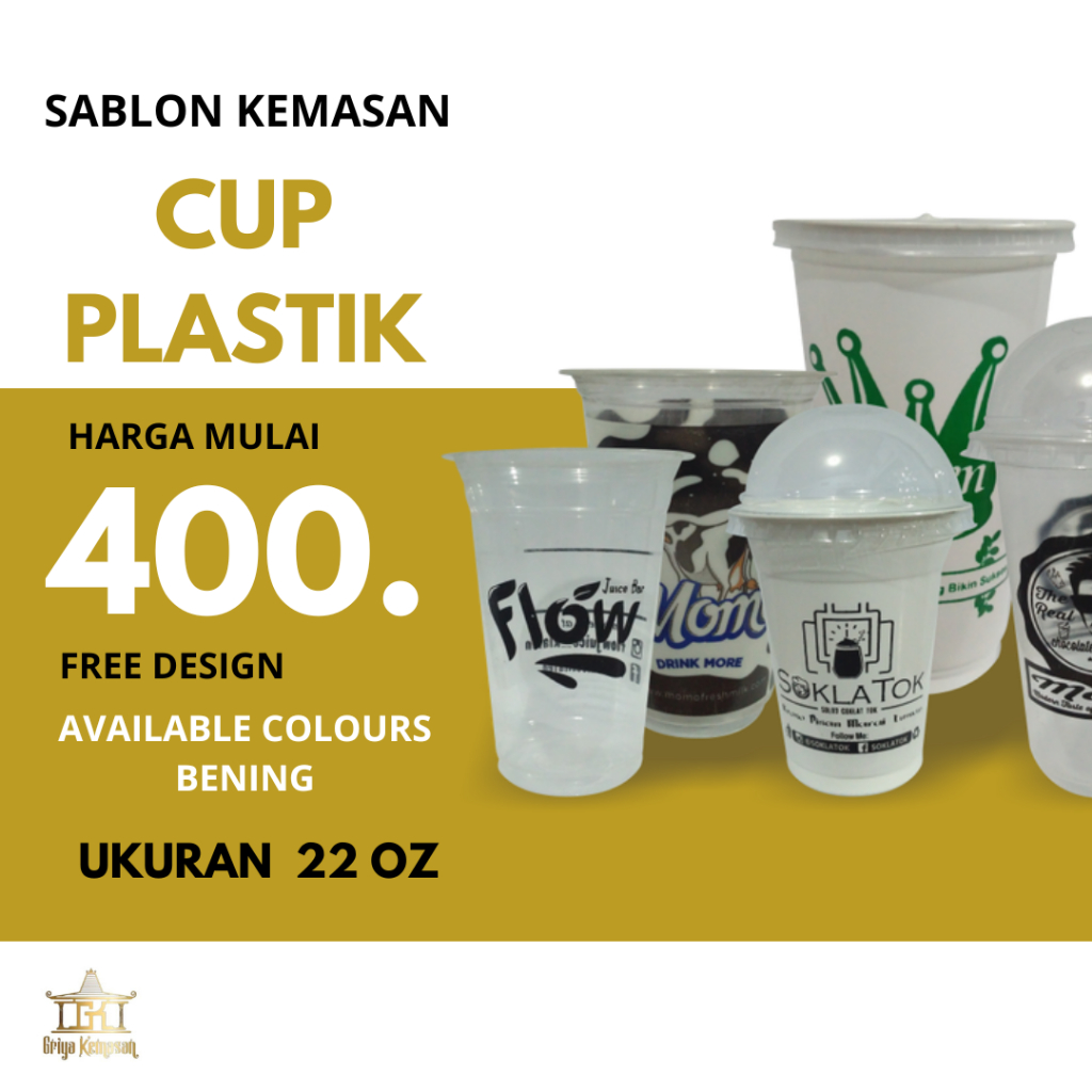 Sablon cup 22 oz Sablon cup Sablon cup plastik Sablon cup es teh jumbo