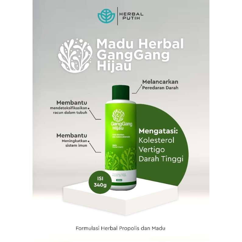 Madu Herbal GangGang Hijau Original - Obat Sakit Darah Tinggi / Hipertensi - BISA COD