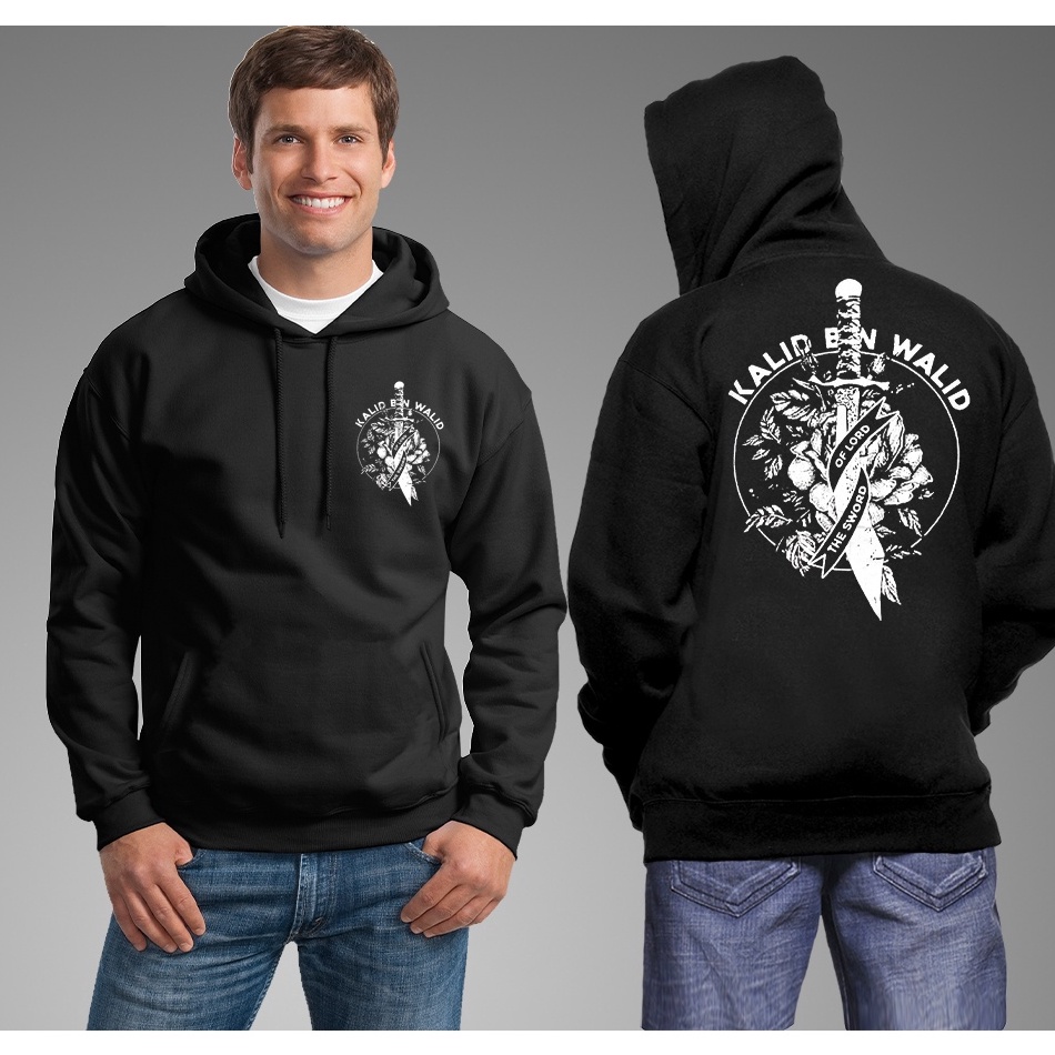 HOODIE KHALID BIN WALID  SWEATER HOODIE PRIA  JAKET SLIM KHALID BIN WALID