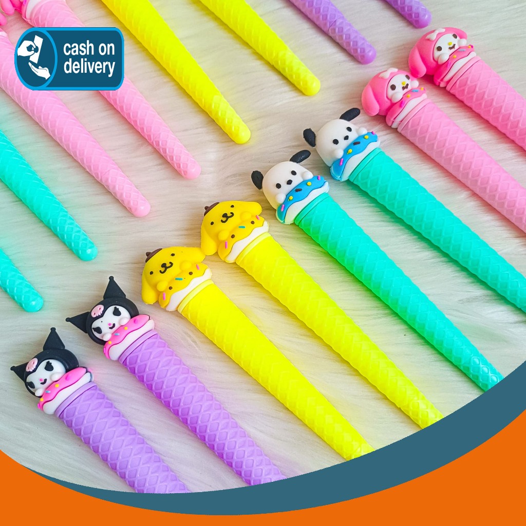 

PULPEN GEL ICE CREAM CONE SANRIO DONAT V2 PGK-1523 KUROMI MELODY CINNAMOROLL POCHACCO MAINAN PUTAR PEN PENA BOLPEN BOLPOIN LUCU ANAK ALAT TULIS KANTOR SEKOLAH MURAH TERMURAH COD