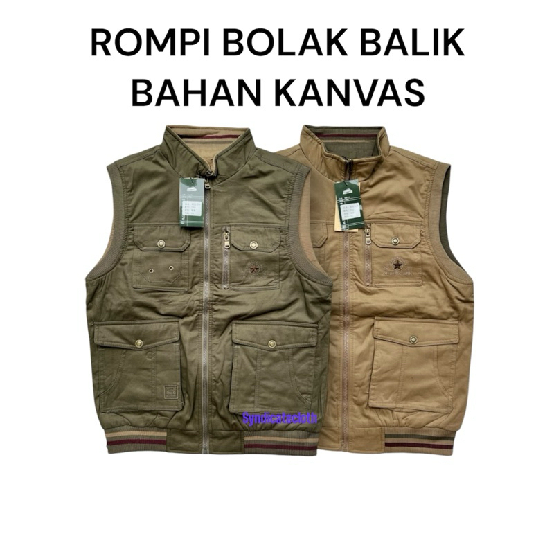 ROMPI IMPORT PRIA DEWASA BOLAK BALIK BAHAN KANVAS