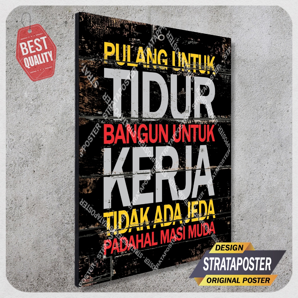 Hiasan dinding kamar Poster kata kata motivasi
