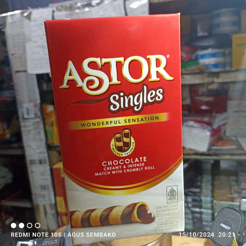 

1 box astor sigles chocolate 20s