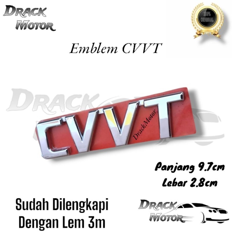 Emblem CVVT Untuk Mobil Hyundai Kia ORIGINAL // Emblem Tulisan CVVT Chrome Hyundai Kia  Original