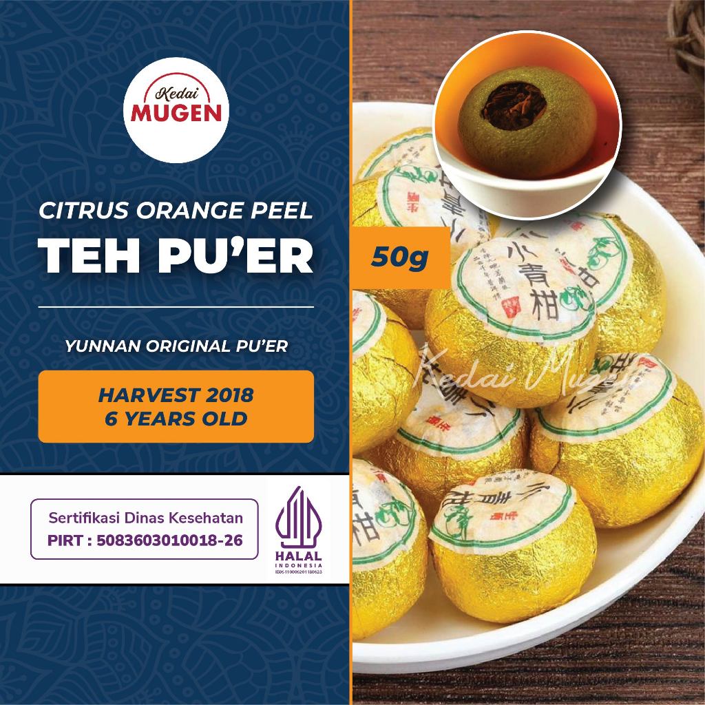

Kedai Mugen | Chinese Tea Orange Peel Pu Erh / Teh Pu Er Kulit Jeruk 50g