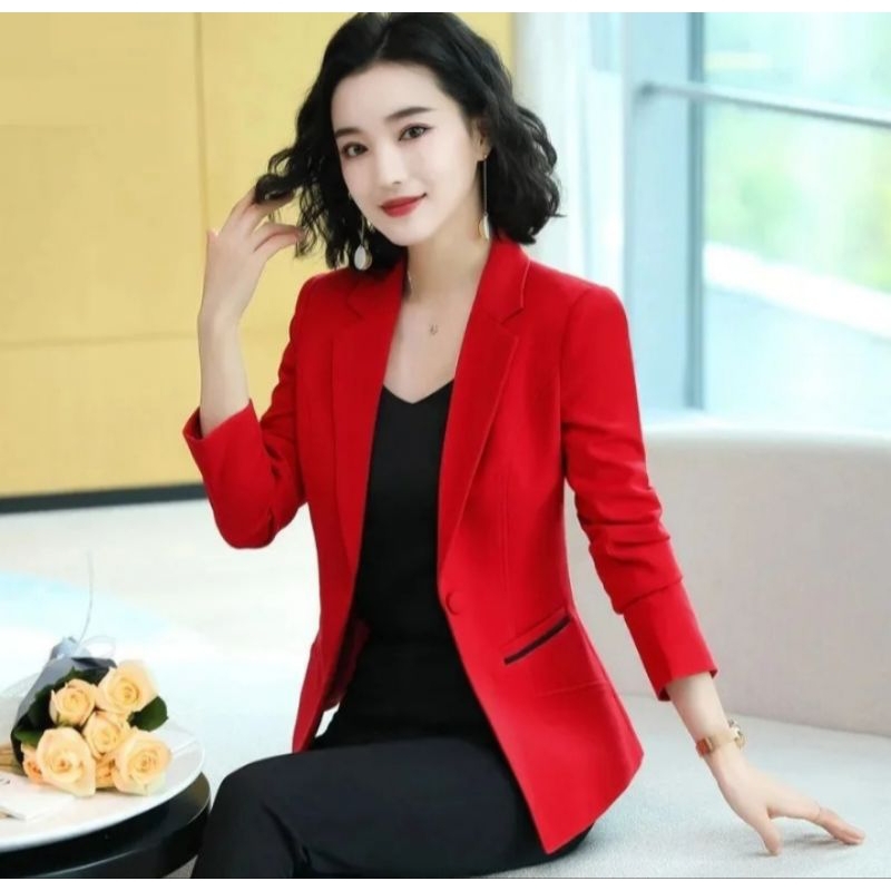 Atasan Blazer Wanita Casual/Jas Blazer Wanita Terbaru/Blazer Wanita Korea Casual