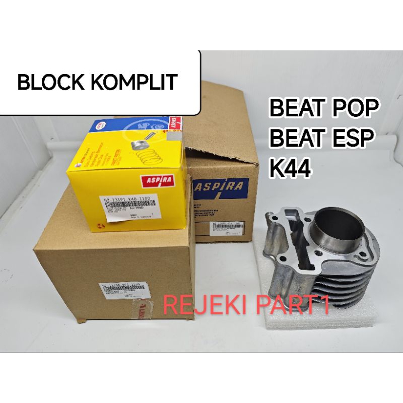 CYLINDER BLOCK BLOK KOMPLIT SET BEAT POP / BEAT ESP / K44 / SCOOPY ESP / BEAT STREET BLOCK BLOK SEHE