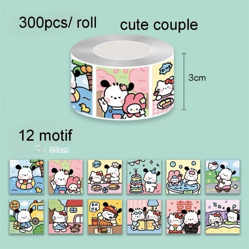 

STIKER ROLL MOTIF LUCU CUTE COUPLE