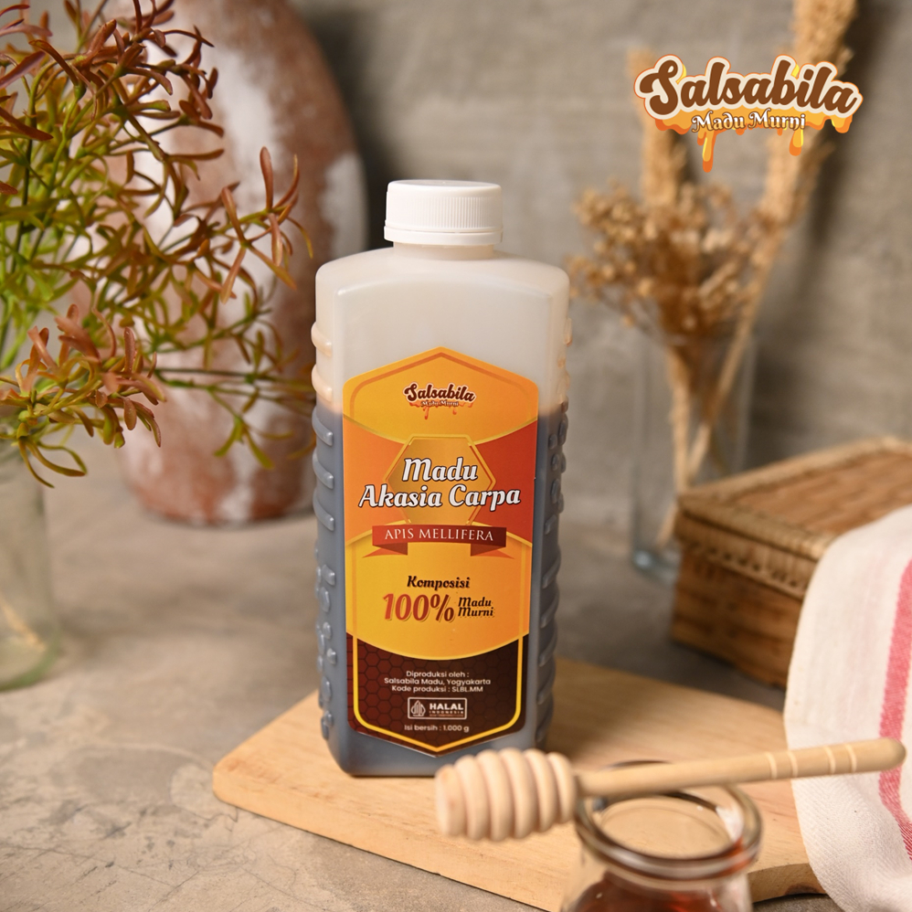 

Madu Akasia 1 Kg Murni Asli 100% Tanpa Campuran Raw Honey Madu Hutan Lebah Ternak