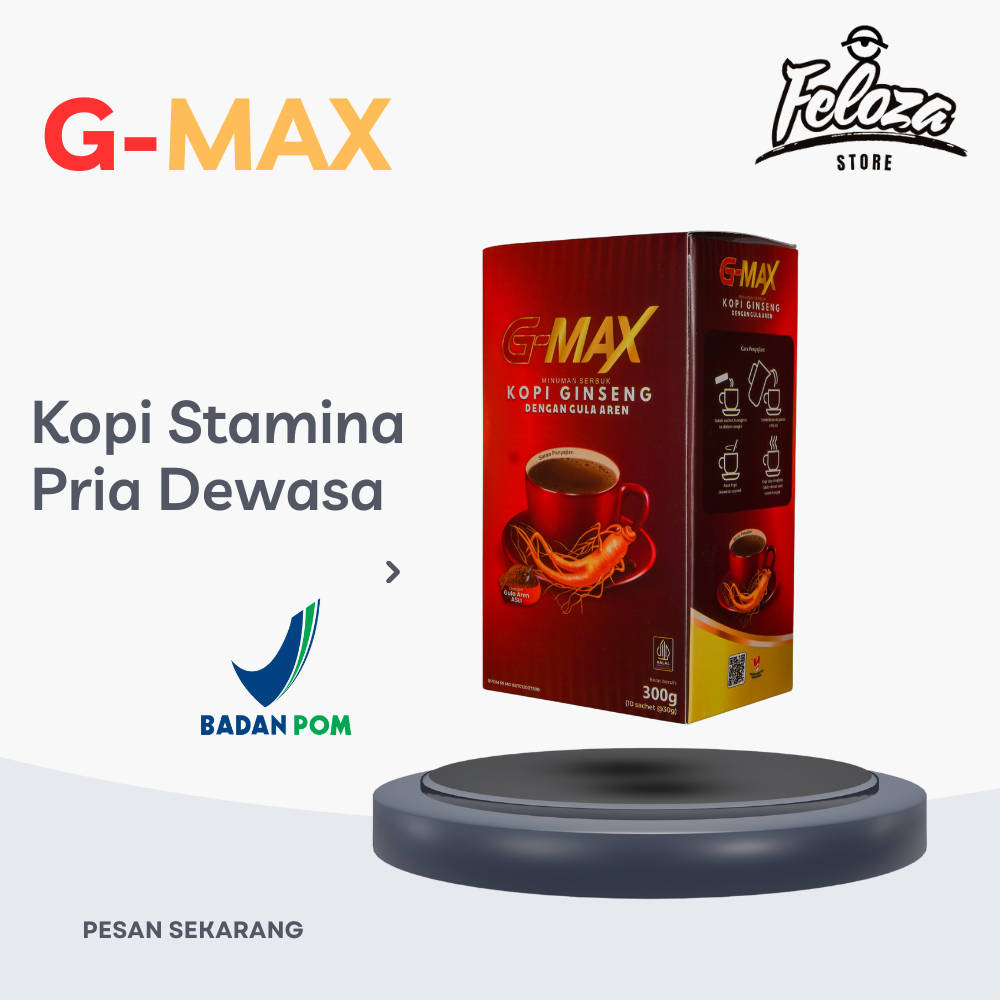 

G-MAX Coffee Original - Kopi Stamina Pria - 1 Box Isi 10 Sachet kopi ginseng Minuman Penambah Gairah