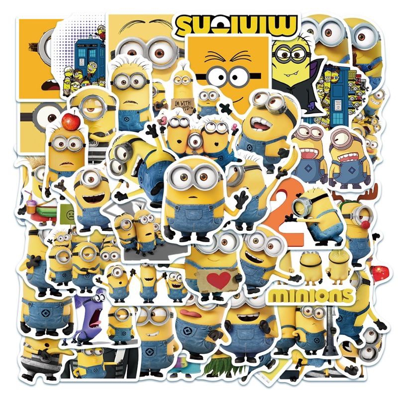

50 pcs Stiker / Sticker / Tempelan Minion Despicable me