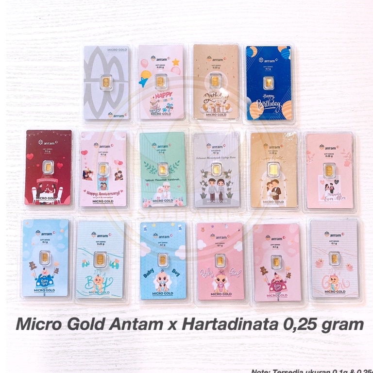 Paling Laris 25 gr Micro Gold ANTAM HARTADINATA BirthdayWeddingBabyborn Gift Kado Emas KITA 25 gram 