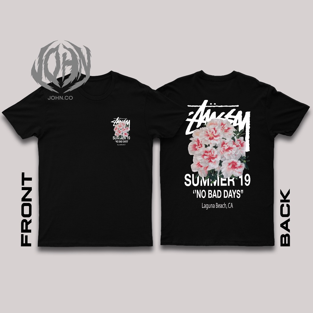 T Shirt Kaos Stussy Summer No Bad Day Aria Choi Wind Breaker Outfits Korea