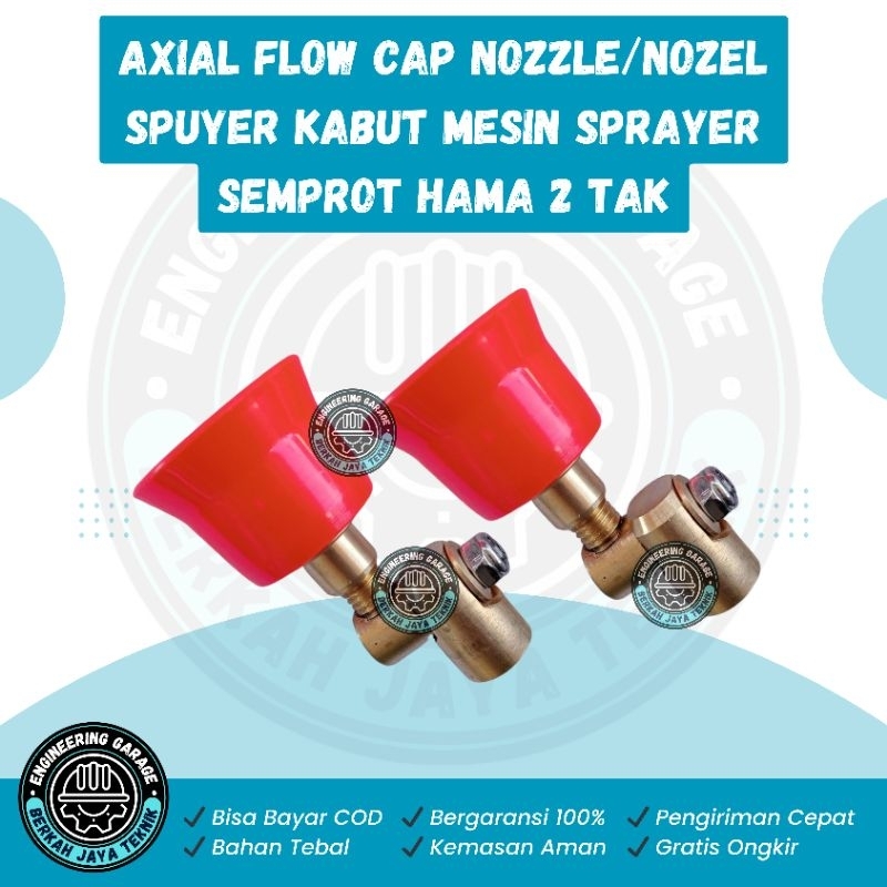 Axial Flow Cap Nozzle/Nozel Spuyer Kabut Mesin Sprayer Semprot Hama 2 Tak