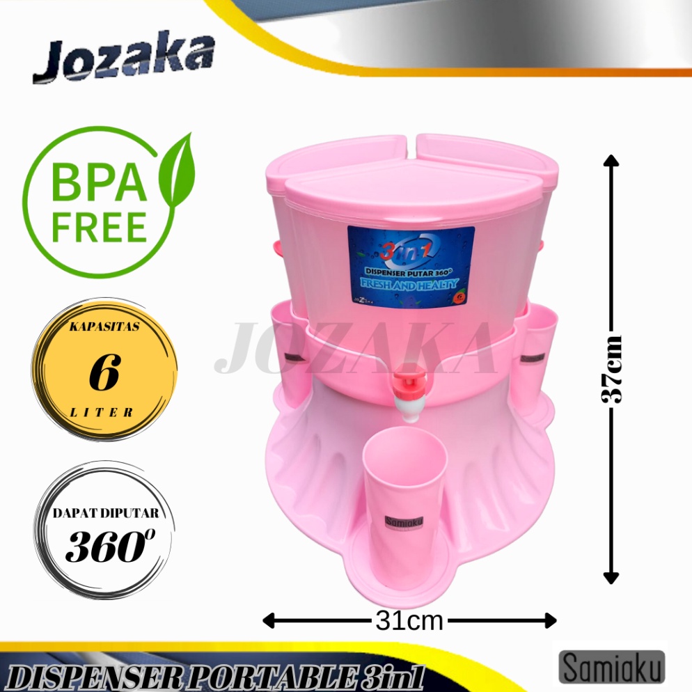 Cepaat Samiaku  Dispenser Portable 3IN1 6 LITER BISA BERPUTAR 36  dispenser air