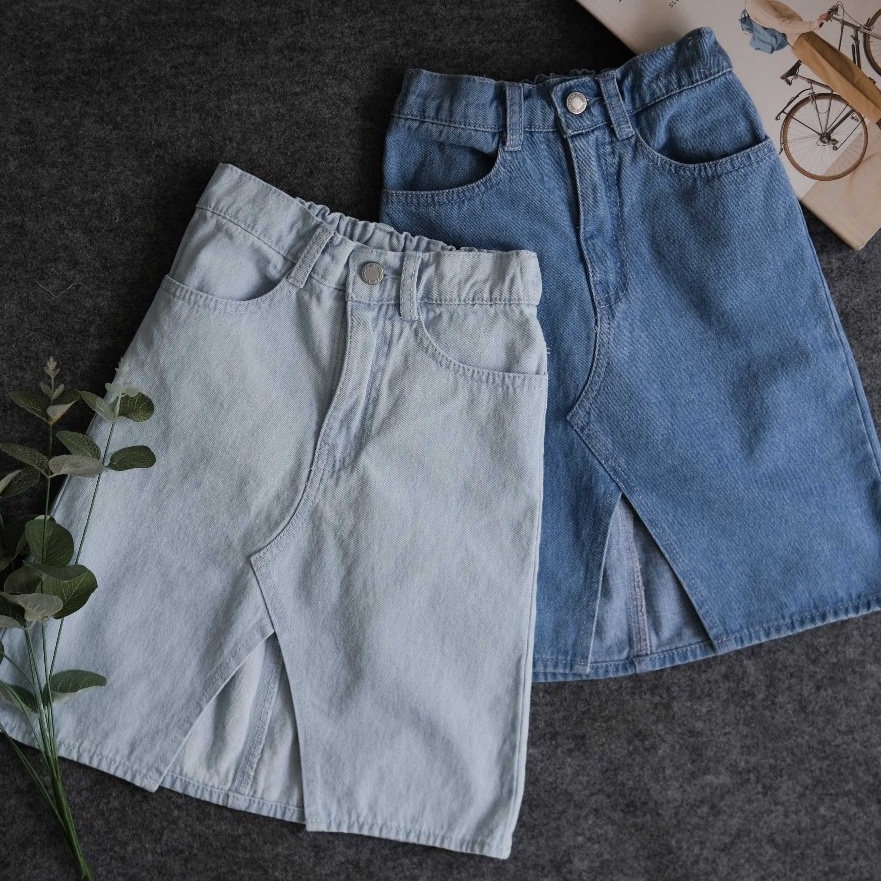Termurah FABIOLA DENIM MIDI SKIRT  Skirt Anak Perempuan  Rok Denim Anak  Bawahan Anak 39 tahun  Bawa