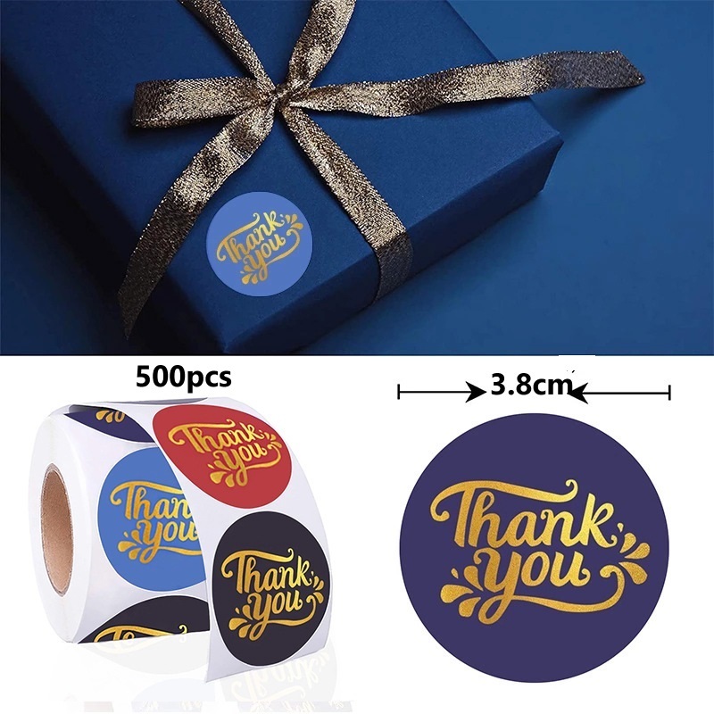 

BIG SALE! Stiker sticker THANK YOU 3.8cm 500pcs (per roll)