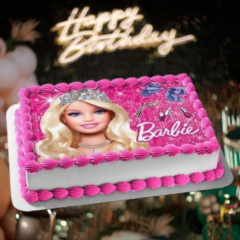

cake barbie,/cake custom kotak