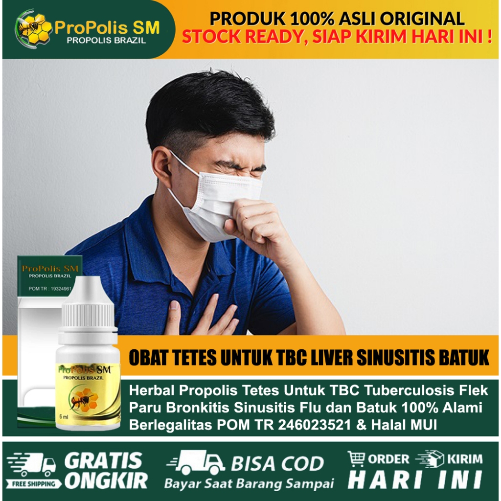 Propolis SM - Obat Untuk TBC Sakit Liver Sinusisis Bronkitis Asma Batuk Menahun