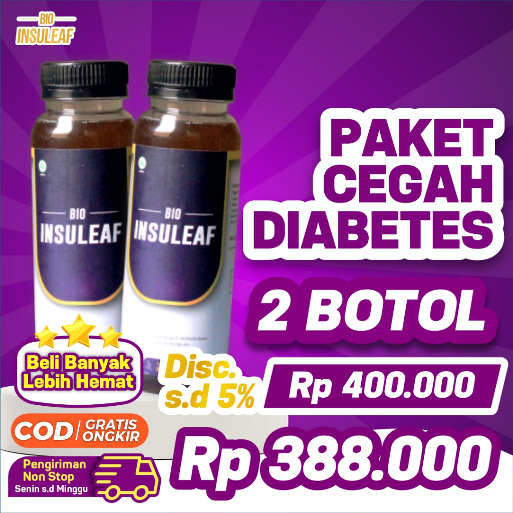 

Paket 2 Bio Insuleaf - Solusi Atasi Kencing Manis, Diabetes Melitus