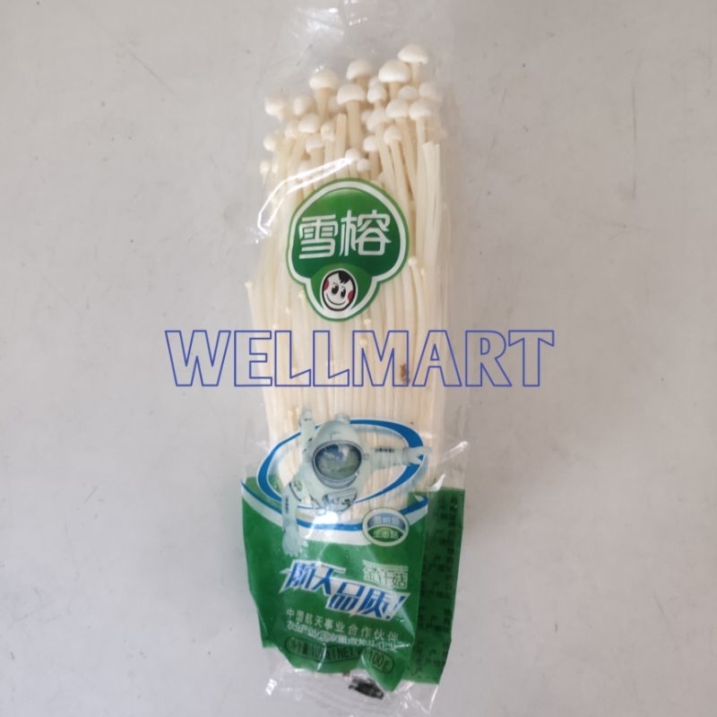 

Jamur Enoki 100gr Jamur Enoki Segar Halal Enoki Mushroom