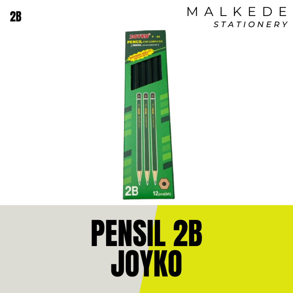 

PENSIL KAYU JOYKO 2B P-88 | PENSIL FOR COMPUTER | PENSIL MURAH