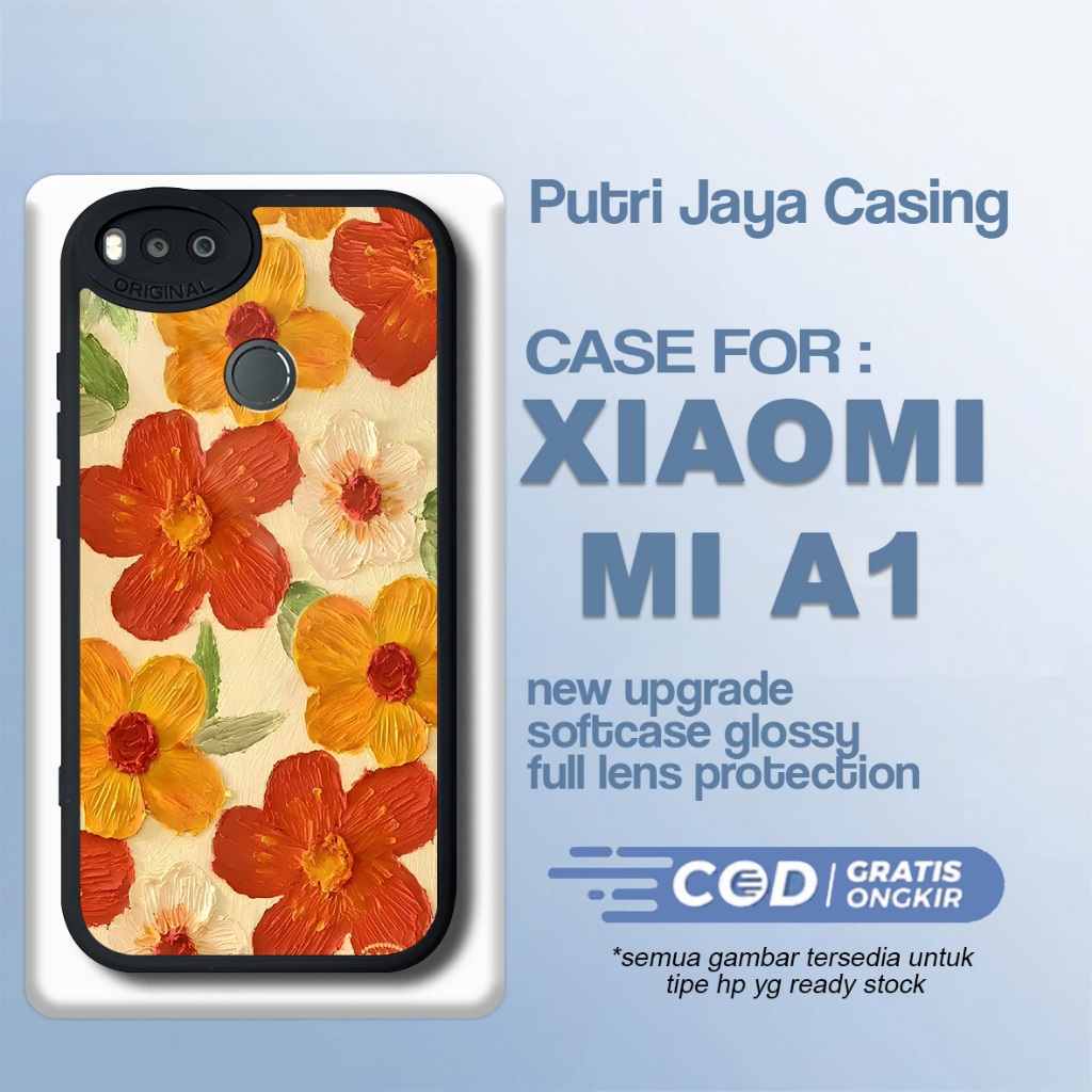 Case Xiaomi Mi A1 Terbaru Bunga Lucu Casing Mi A1 Termurah Hardcase Softcase Glossy Terlaris Premium