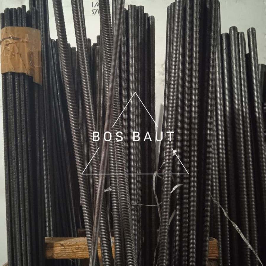 AS DRAT BESI MENTAH M20 - STUDBOLT M20X1METER P2.50