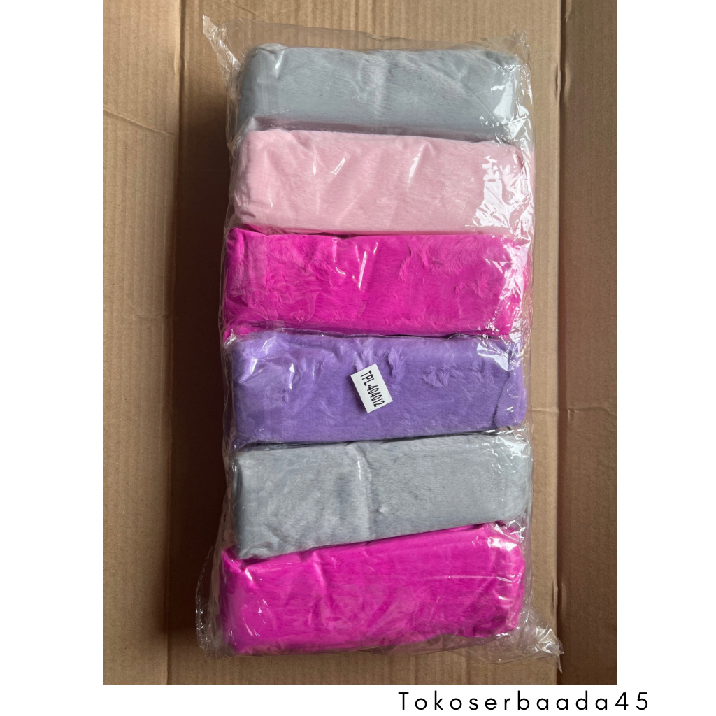 

Pencil Case Bulu Model Korea Kotak Pens Tempat Pensil Polos 1pcs Fanta Pink Ungu Purple Abu Greg Ori