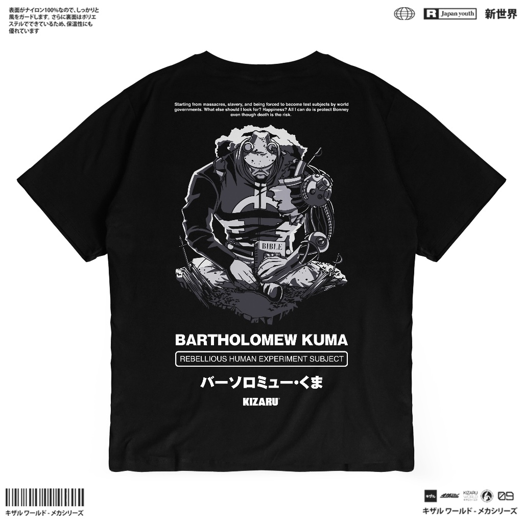 KIZARU Kaos Anime One Piece REBELLIOUS KUMA