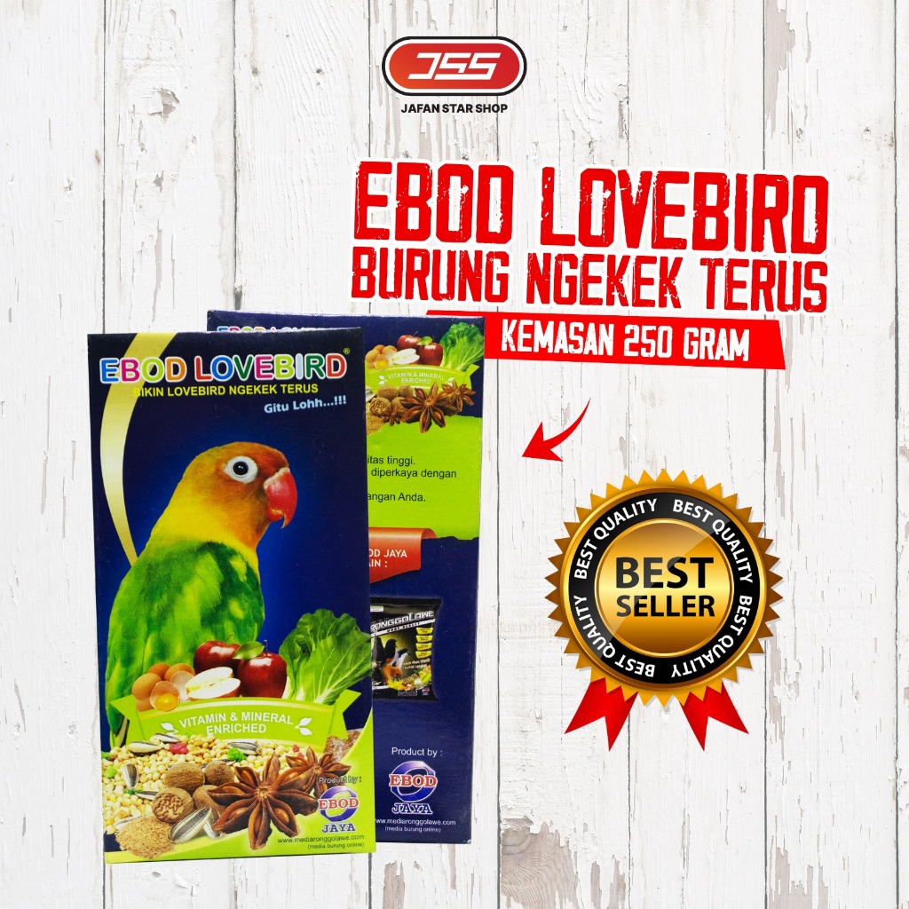 Ebod Lovebird Pakan Burung Harian Lovebird Kemasan Dus