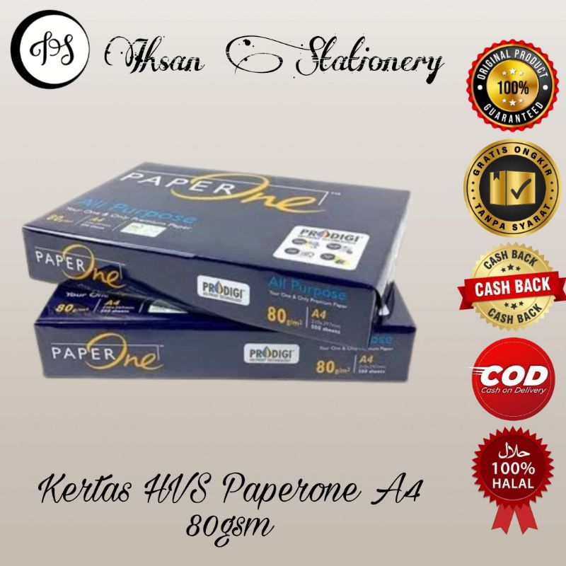 

Kertas Hvs A4 80gsm PaperOne (1 RIM)