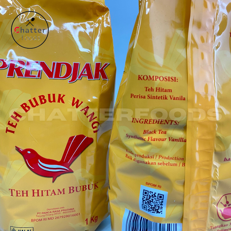 

Teh Prendjak Tubruk 1 Kg / Teh Hitam Bubuk Rasa Vanila / Teh Bubuk Prendjak Vanila / Teh Prendjak
