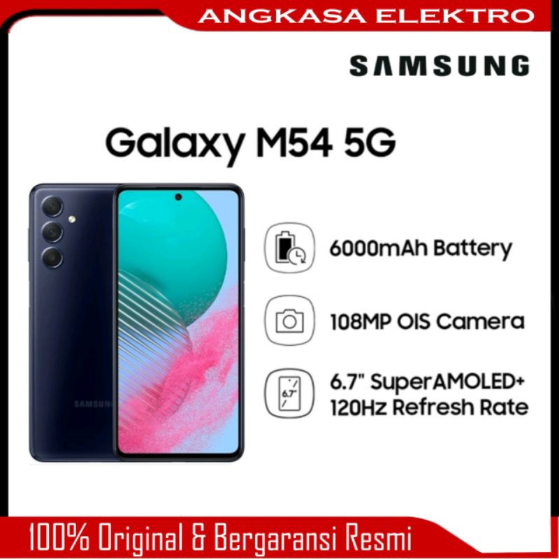 HP SAMSUNG M54 5G Ram 8+256GB Batery 6000 mAH - Amoled Disply - Kamera 108 MP - Garansi Resmi
