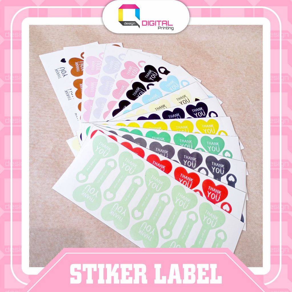 

70 PCS STIKER LABEL THANK YOU / STIKER FOR YOUR ORDER LOVE/ STIKER THANK YOU/ CUTE LABEL