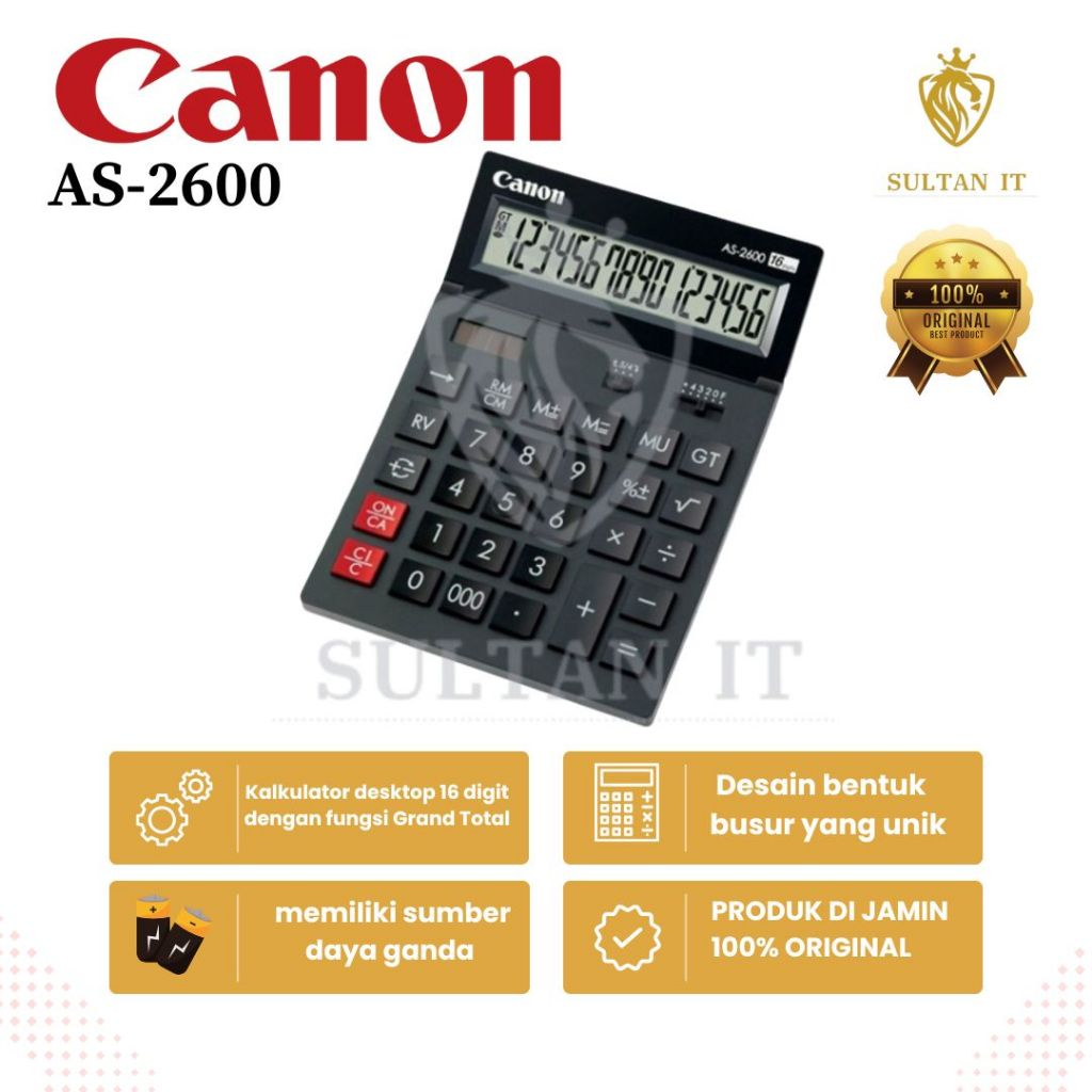 

Canon AS-2600 Original 16 Digits kalkulator