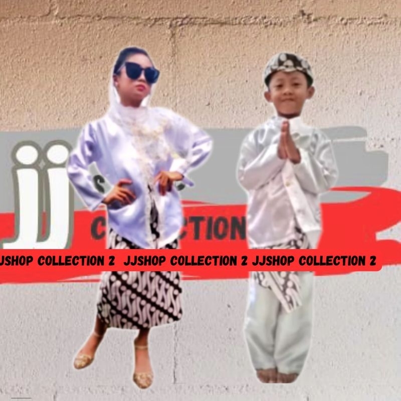 SETELAN BAJU CAK DAN NING / BAJU TRADISIONAL JAWA BAJU ADAT SURABAYA