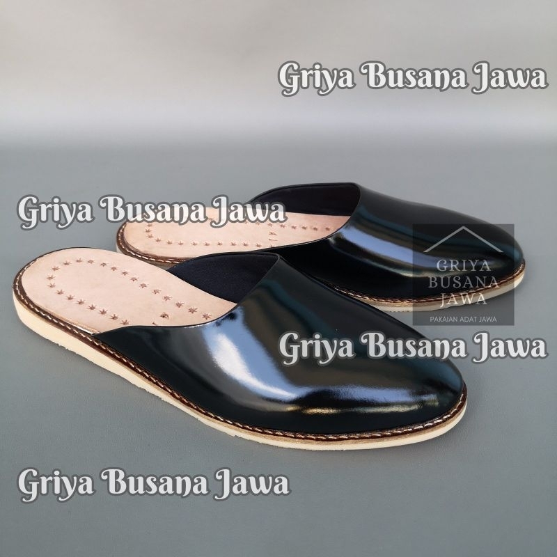 Sandal Selop Kulit Glossy Alusan