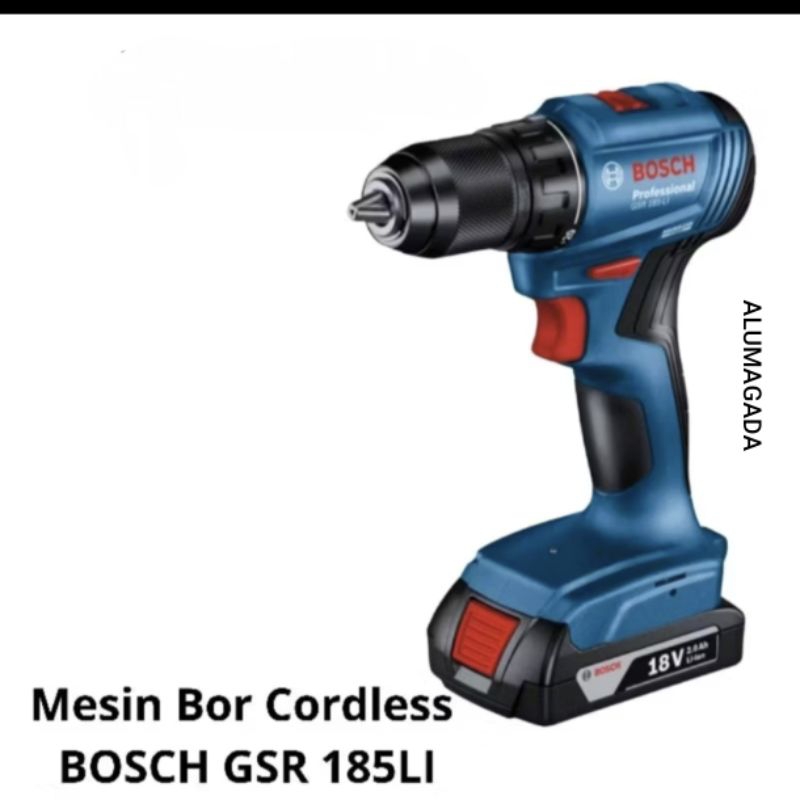ALUMAGADA MESIN BOR CORDLESS BATERAI BRUSHLESS BOSCH GSR 185LI/BOSCH BOR BATRAI 18V GSR 185 LI ASLI 