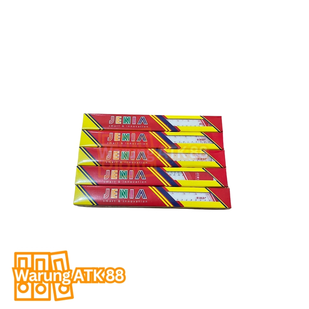 

(WARUNG ATK 88) Penggaris Plastik Premium Jenia 30cm 1 Pax (12pcs)