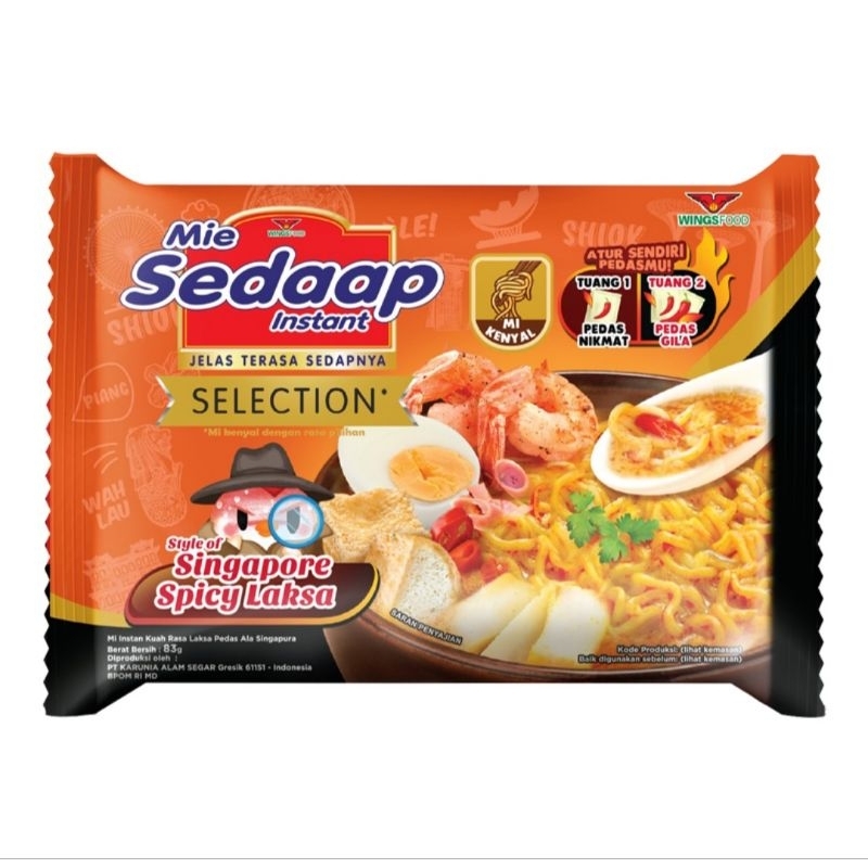 

Sedaap Mi Instan Selection Singapore Laksa Pedas 83 g