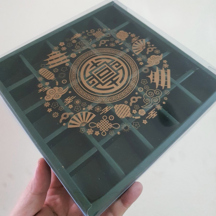 

( 5 Pcs ) Box Minipao Chinese New Year Dus Mika Imlek Nastar Bulat Klasik Kotak Brownies Mini Sincia Hijau Sekat 25