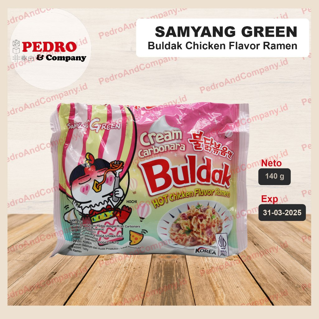 

Samyang green carbo carbonara PINK 140 gram - mi instant goreng