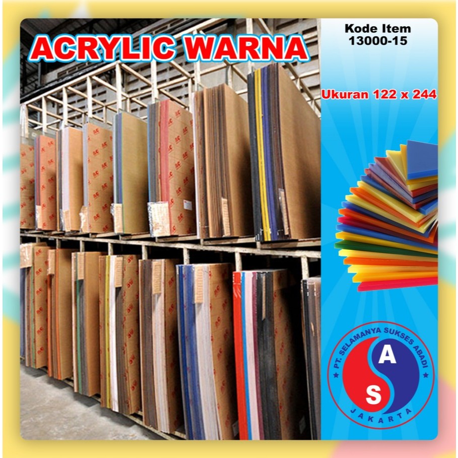 Acrylic Akrilik Bening Transparan Clear 2mm 3mm 4mm 5mm 6mm 8mm 10mm 122x244cm