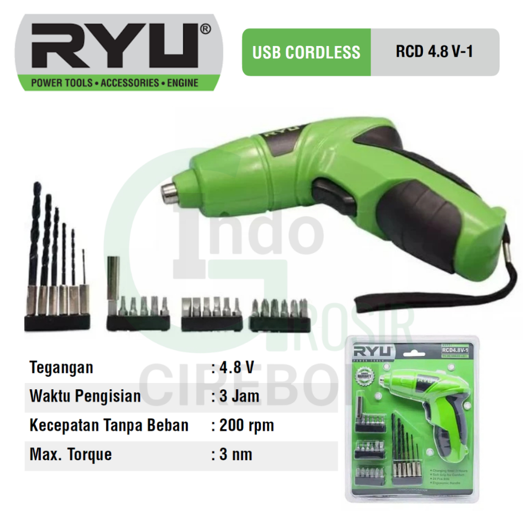 bor baterai obeng cordless baut listrik mesin bor tanpa kabel bor drill cas bor mini Screwdriver RYU