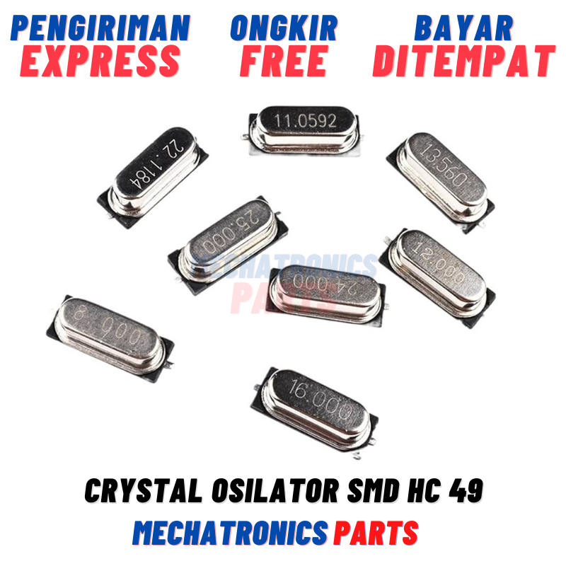 Crystal Osilator SMD HC 49 Oscillator Xtal Kristal Passive