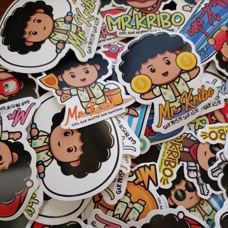 

Sticker/Stiker Label Kribo Vol.2 bahan Swedia 2 pcs