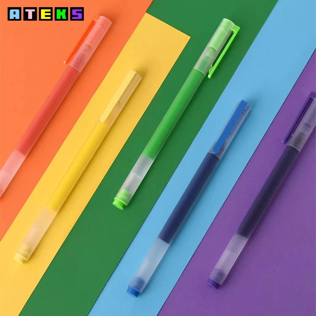 

ATEKS School Gel Pen / Pulpen Gel 0.6 mm 5 Warna