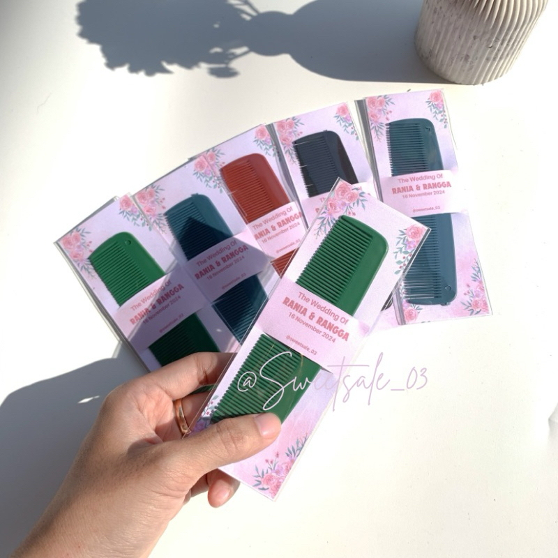 Souvenir pernikahan sisir Saku/Souvenir wedding/Souvenir pernikahan murah/Sisir saku